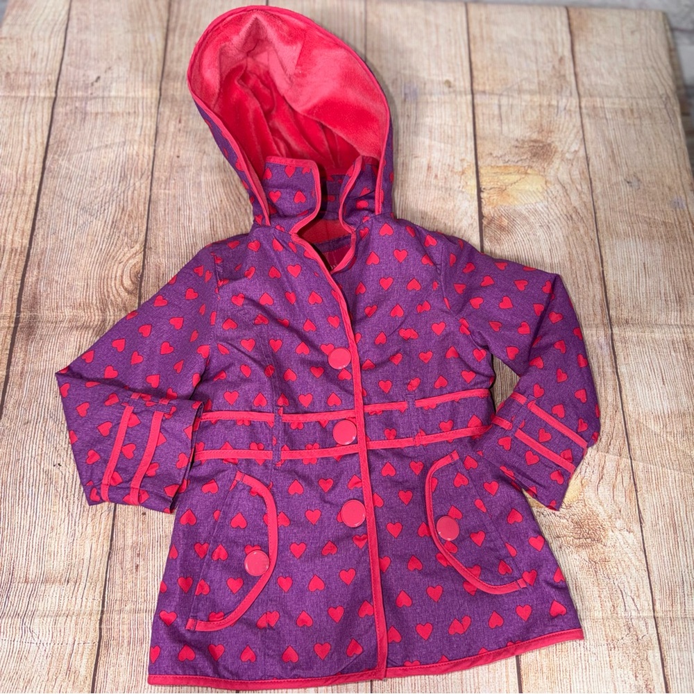 London Fog 2T Heart Pattern Raincoat